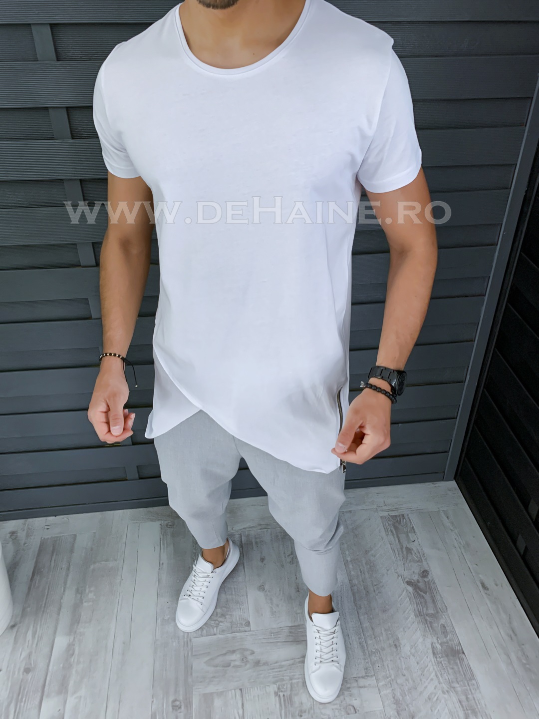 Tricou barbati slim fit asimetric a9713 p15-2